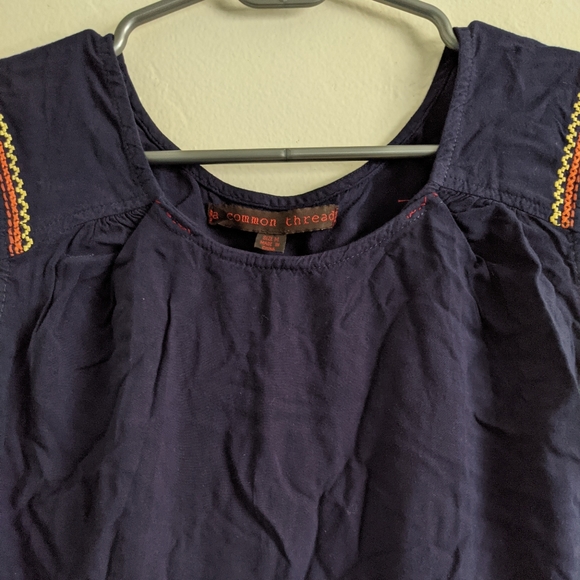 knitted patterned navy blue tank top - Picture 8 of 8